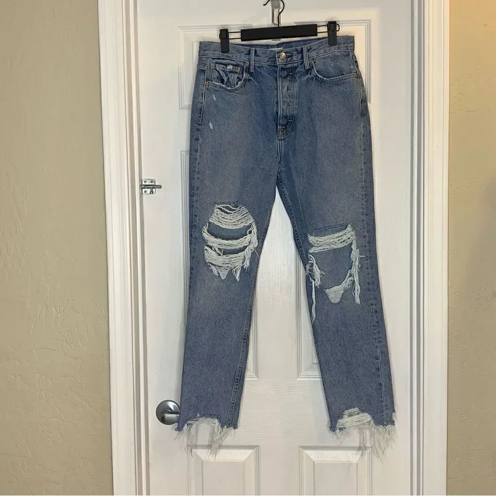 Grlfrnd Super High Rise Karolina Crop Jeans Keep It Moving Color Size 29